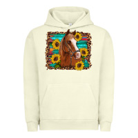 Pigment Pistachio horse sunflowers turquoise wooden serape leopard Urban Hoodie - Artiststas