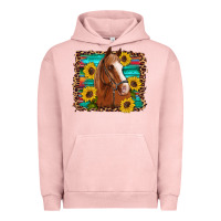 Pigment Salmon horse sunflowers turquoise wooden serape leopard Urban Hoodie - Artiststas