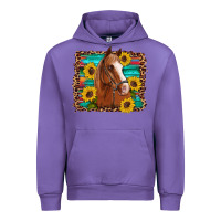 Tulip horse sunflowers turquoise wooden serape leopard Urban Hoodie - Artiststas