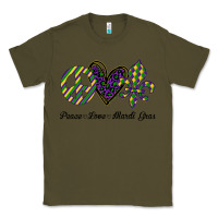 Army Green mardi gras love peace Classic Tee - Bettercallsaul