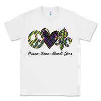 White mardi gras love peace Classic Tee - Bettercallsaul