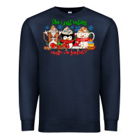Navy amiju sweating cause im bored Premium Sweatshirt - CowhideDigitalArt