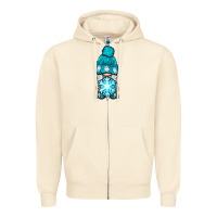 Sandshell winter gnome with snowflake Zipper Hoodie - BundleAndBundleShop