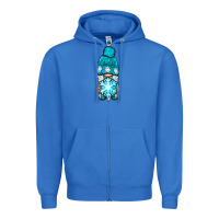 True Royal winter gnome with snowflake Zipper Hoodie - BundleAndBundleShop