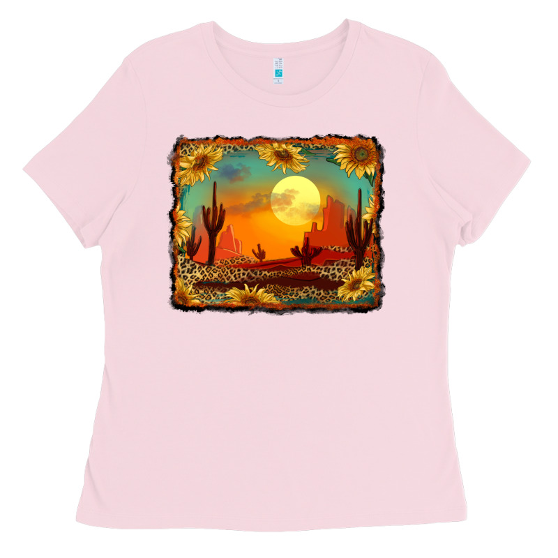 Western Desert Sunset Background Ladies Tee by RanaPortraitStore | Teevron