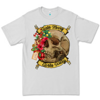 Dove Grey Sorta merry sorta scary skull Premium Tee - NancyCooperArtShop