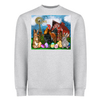 Heather Grey Farm animals 20oz Heavyweight Sweatshirt - OliviaCreatesArt