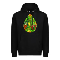 Black st.patrick's teardrop earrings Premium Hoodie - FaDigitalArtStudio