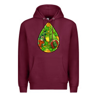 Burgundy st.patrick's teardrop earrings Premium Hoodie - FaDigitalArtStudio