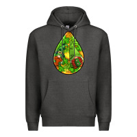 Charcoal Heather st.patrick's teardrop earrings Premium Hoodie - FaDigitalArtStudio