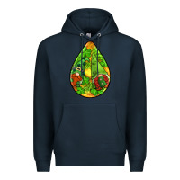 Navy st.patrick's teardrop earrings Premium Hoodie - FaDigitalArtStudio