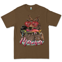 Cacao Mother's Day Glasses Leopard Bandana Mama Bear Hunting Fish Premium Tee - RanaPortraitStore