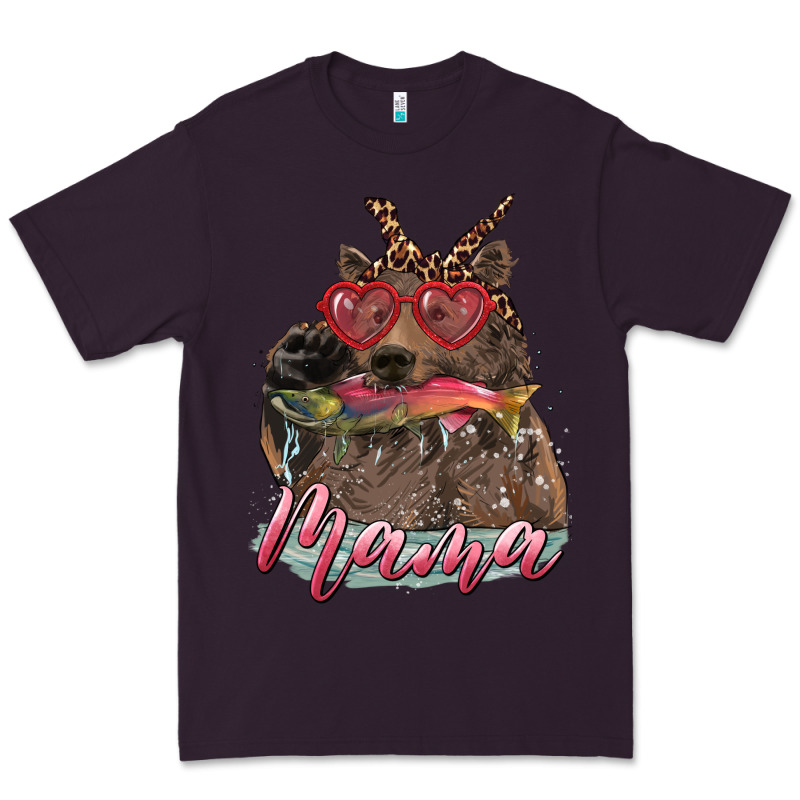 Mother's Day Glasses Leopard Bandana Mama Bear Hunting Fish Premium Tee by RanaPortraitStore | Teevron
