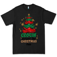 Black crocin around the christmas tree Premium Tee - MaliasSmallBusiness