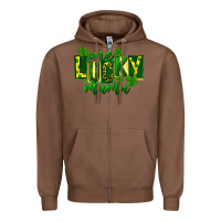 Chestnut one lucky mama st patricks Zipper Hoodie - FaDigitalArtStudio