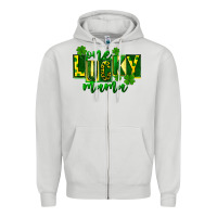 Dove Grey one lucky mama st patricks Zipper Hoodie - FaDigitalArtStudio