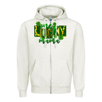 Oatmeal Heather one lucky mama st patricks Zipper Hoodie - FaDigitalArtStudio