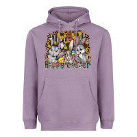 Lavender Happy Easter Heavyweight Hoodie - CowhideDigitalArt