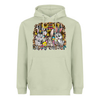 Matcha Happy Easter Heavyweight Hoodie - CowhideDigitalArt