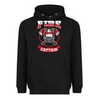 Black fire captain firefighter fireman job Heavyweight Hoodie - tuanDangUi