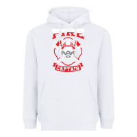 White fire captain firefighter fireman job Heavyweight Hoodie - tuanDangUi