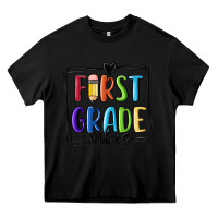 Black 1st grade vibes Heavy Core Tee - MaliasSmallBusiness
