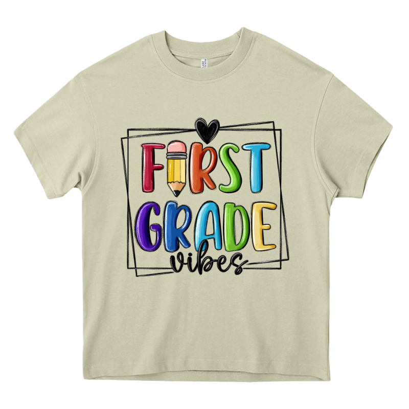 1st Grade Vibes Heavy Core Tee by MaliasSmallBusiness | Teevron