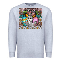 Heather Grey easter Premium Sweatshirt - CowhideDigitalArt
