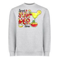 Heather Grey sweet summer time fruits Heavyweight Sweatshirt - CowCowDesign