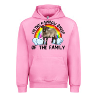 Fuchsia Pink i'm the rainbow sheep of the family suffolk sheep black face sheep Urban Hoodie - Artiststas