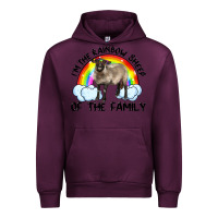 Mauve Wine i'm the rainbow sheep of the family suffolk sheep black face sheep Urban Hoodie - Artiststas