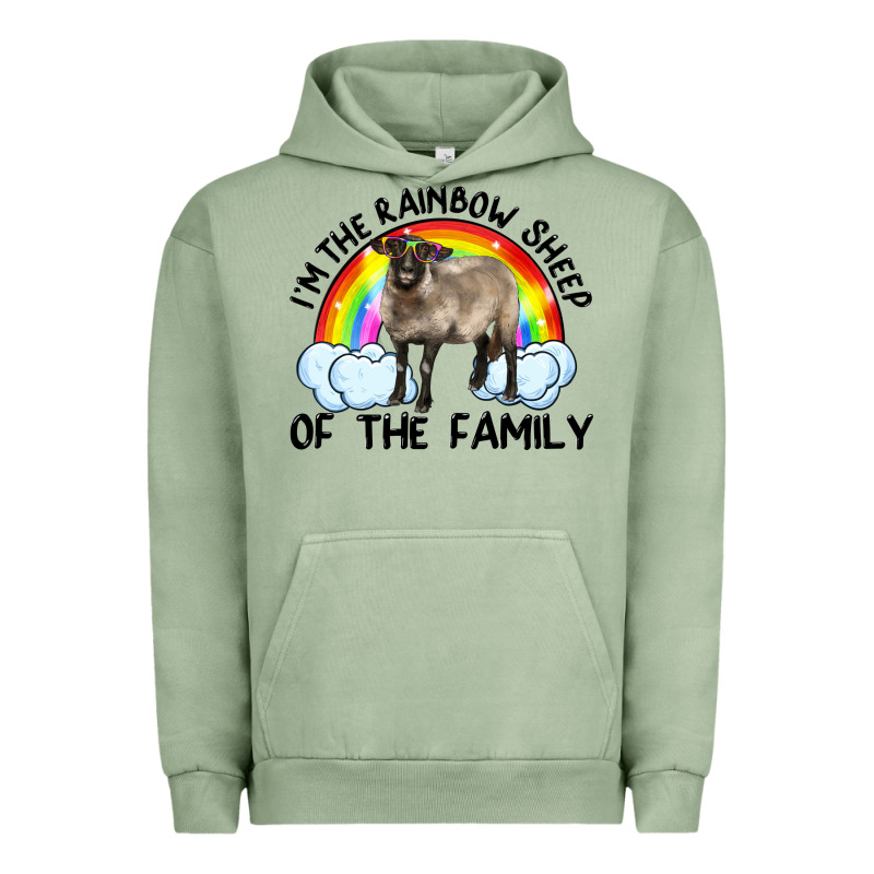 I'm The Rainbow Sheep Of The Family Suffolk Sheep Black Face Sheep Urban Hoodie by Artiststas | Teevron