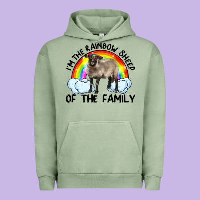 I'm The Rainbow Sheep Of The Family Suffolk Sheep Black Face Sheep Urban Hoodie Designed By Artiststas