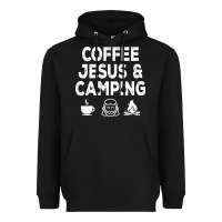 Black camp camping camper campfire campsite hiking gift Heavyweight Hoodie - tuanDangUi