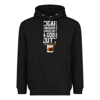 Black funny cigar smoker humidor gift set cigar lover sm Heavyweight Hoodie - tuanDangUi