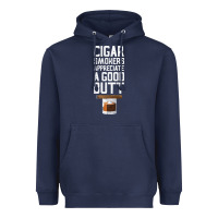 Navy funny cigar smoker humidor gift set cigar lover sm Heavyweight Hoodie - tuanDangUi