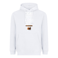 White funny cigar smoker humidor gift set cigar lover sm Heavyweight Hoodie - tuanDangUi