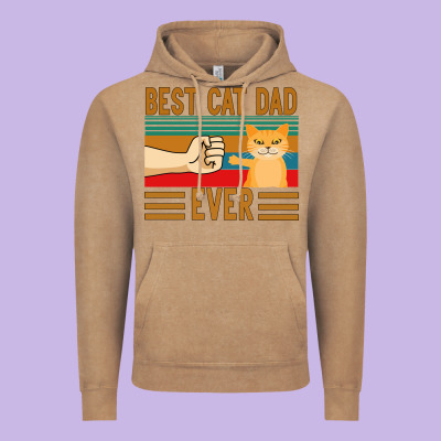 Best Cat Dad Ever Vintage Hoodie Designed By Bettercallsaul