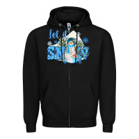 Black let it snow christmas Zipper Hoodie - FaDigitalArtStudio