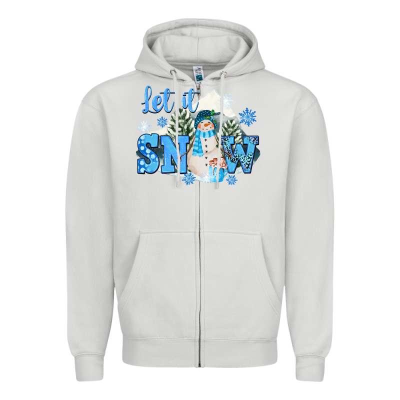 Let It Snow Christmas Zipper Hoodie by FaDigitalArtStudio | Teevron