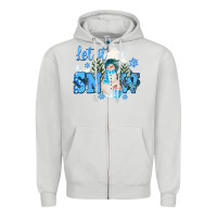 Dove Grey let it snow christmas Zipper Hoodie - FaDigitalArtStudio