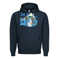 Navy let it snow christmas Zipper Hoodie - FaDigitalArtStudio