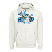 Oatmeal Heather let it snow christmas Zipper Hoodie - FaDigitalArtStudio