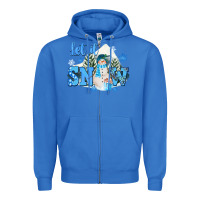 True Royal let it snow christmas Zipper Hoodie - FaDigitalArtStudio