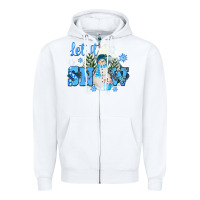 White let it snow christmas Zipper Hoodie - FaDigitalArtStudio