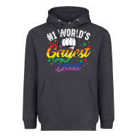 1 Worlds Gayest Dad Funny Fathers Day Lgbt Pride R Heavyweight Hoodie | Teevron