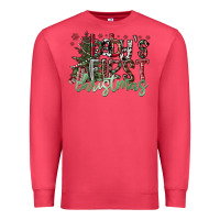 Cardinal Baby's First Christmas Premium Sweatshirt - CowhideDigitalArt