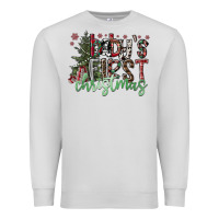 Dove Grey Baby's First Christmas Premium Sweatshirt - CowhideDigitalArt