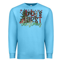 Ocean Blue Baby's First Christmas Premium Sweatshirt - CowhideDigitalArt
