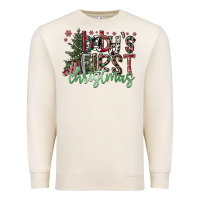 Sandshell Baby's First Christmas Premium Sweatshirt - CowhideDigitalArt